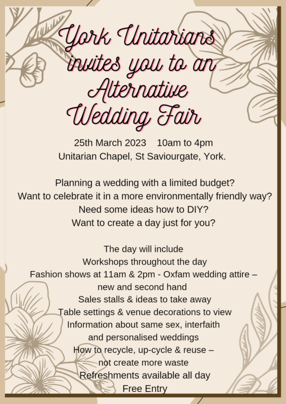 Events in the Chapel york unitarians